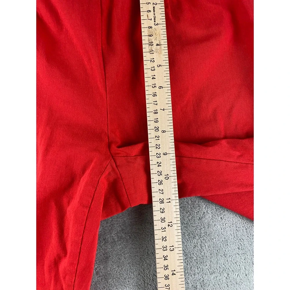 Style Co Petite Red Stretch Straight Leg Pants Women's Size 10P‎